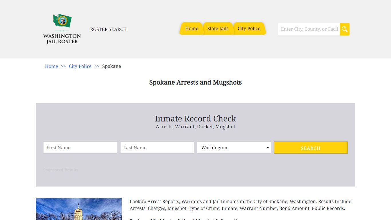 Spokane Arrests and Mugshots | Jail Roster Search